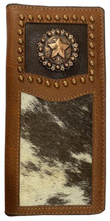 Medium Rodeo Style Leather Hair on Cowhide Bi-fold Wallet